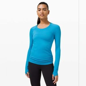 lululemon athletica Long Sleeve Swiftly in turquoise tide